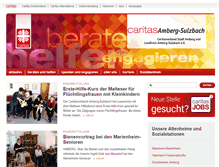Tablet Screenshot of caritas-amberg.de